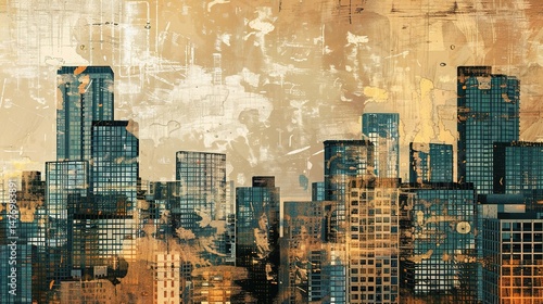 Building art style background image