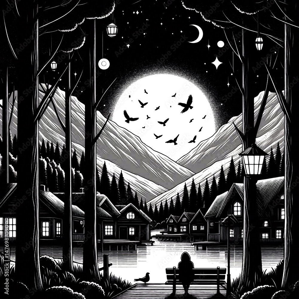 Obraz premium mountain landscape with clouds