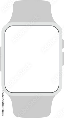 Simple vector smartwatch icon, Modern watch icon. Wristband or Wristwatch. Smart watch icon in flat style. Smartwatch design symbol for apps and web. Vector illustration.