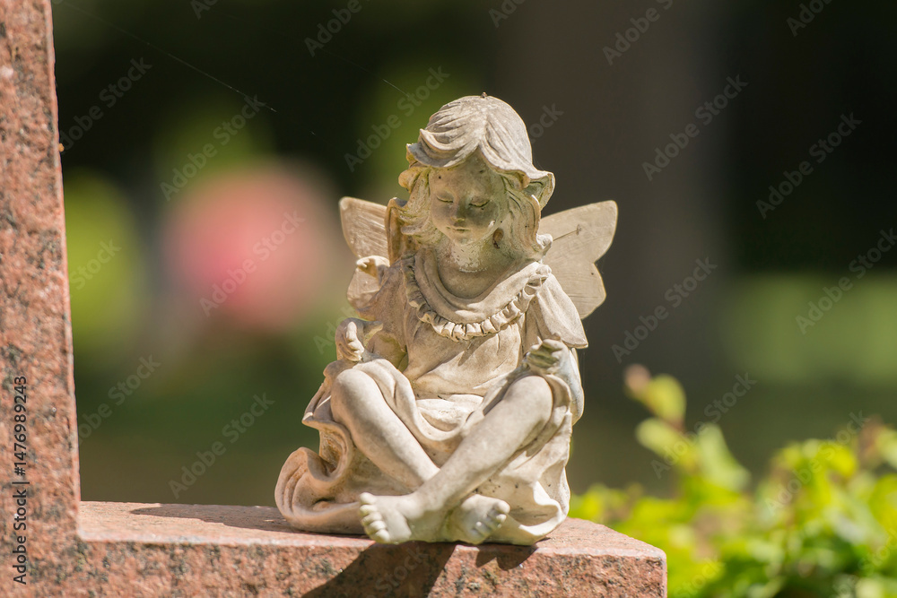 Obraz premium Friedhof, Grabstein, Statue 