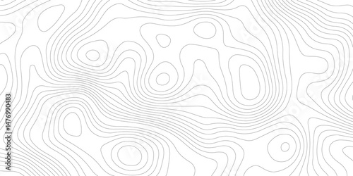 Abstract topographic contours map background. Topographic map geographic mountain relief abstract lines background. Topography and geography map grid abstract backdrop, Luxury black abstract line art.