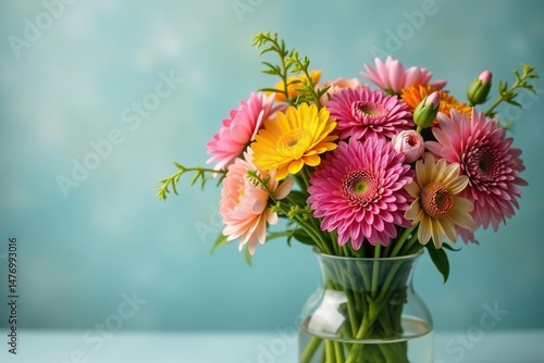 Wallpaper Mural Vibrant bouquet of colorful flowers in a vase Perfect for spring, celebrations, and floral arrangements , tulips, wedding flowers, petals Torontodigital.ca