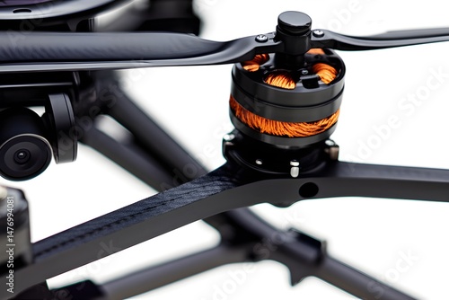 Drone motors and propellers showcasing the technology