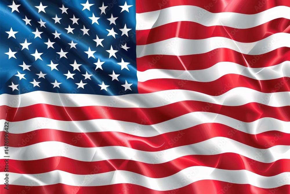 Naklejka premium United states of america waving flag background