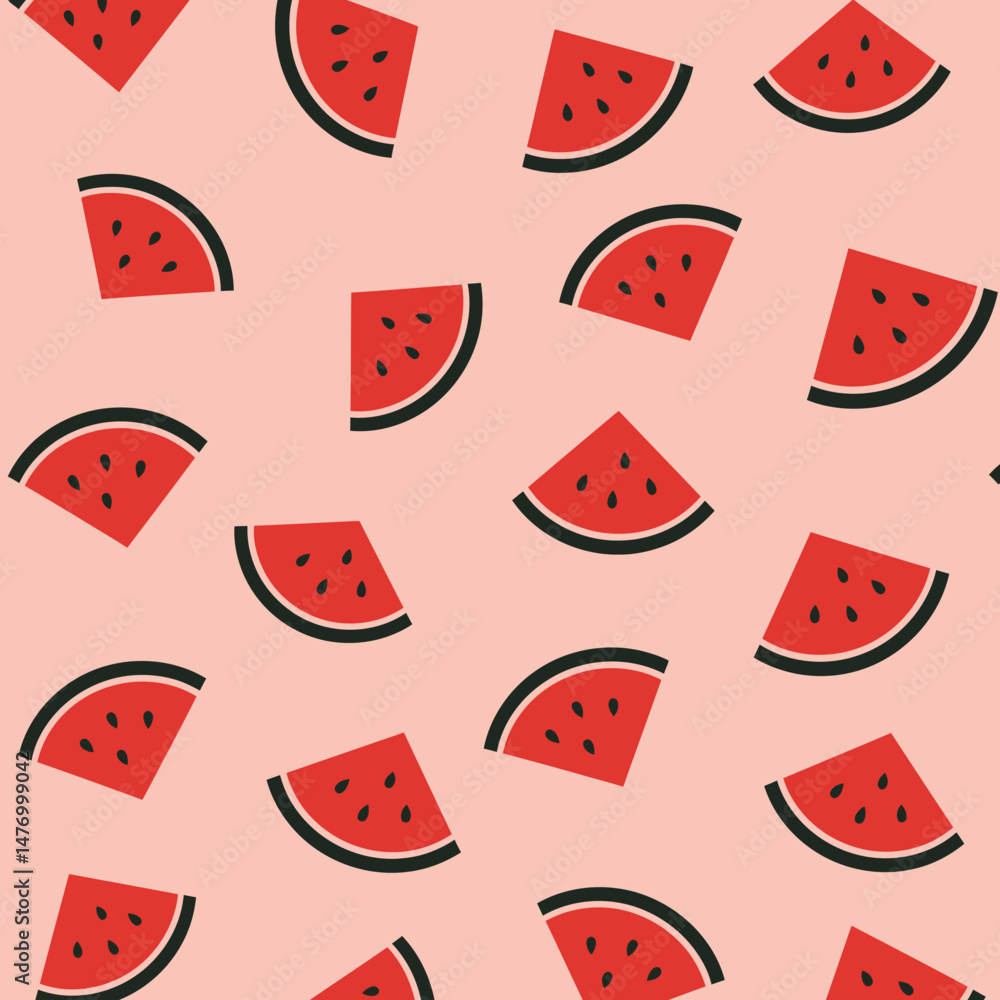 Watermelon slices seamless pattern Watermelon slices seamless pattern