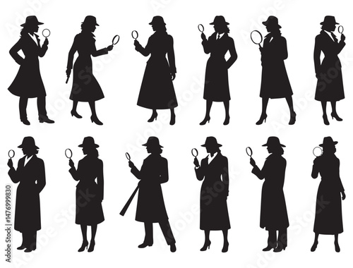FEMALE DETECTIVES SILHOUETTE