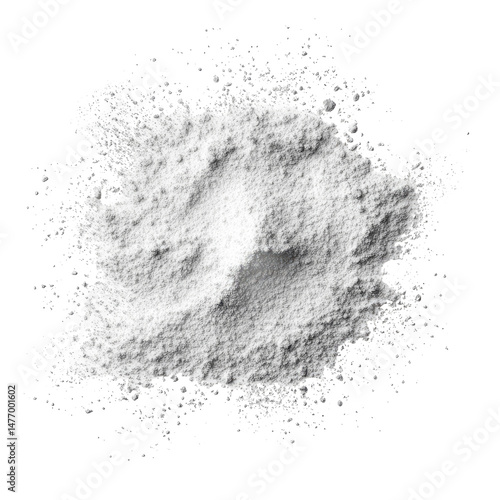 White powder substance, scattered