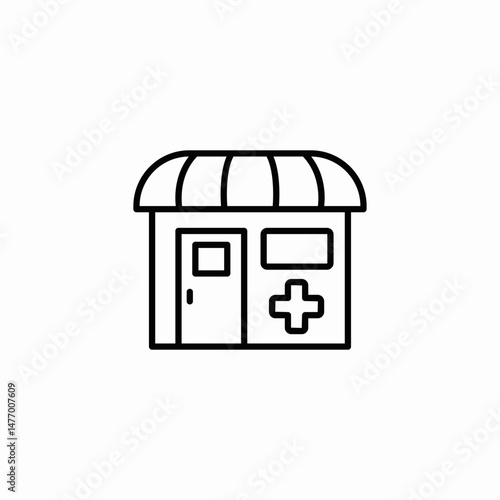 pharmacy store cross icon sign vector