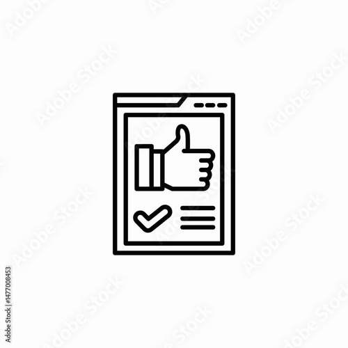 positive feedback check icon sign vector