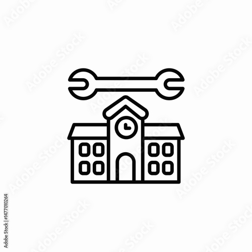 school repair icon sign vector