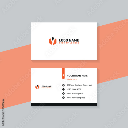 Business card design template, Clean professional business card template, visiting card, business card template.