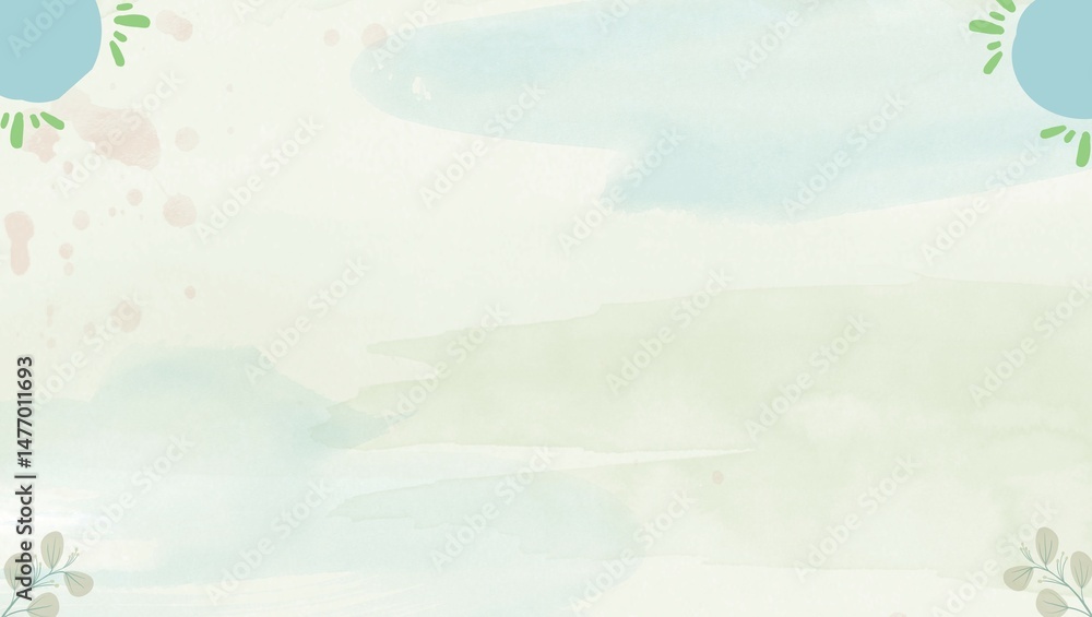 Fototapeta premium A grunge floral spring background evokes a beautiful, abstract nature scene with cloudy, light blue and white textures suggesting a bright, airy atmosphere