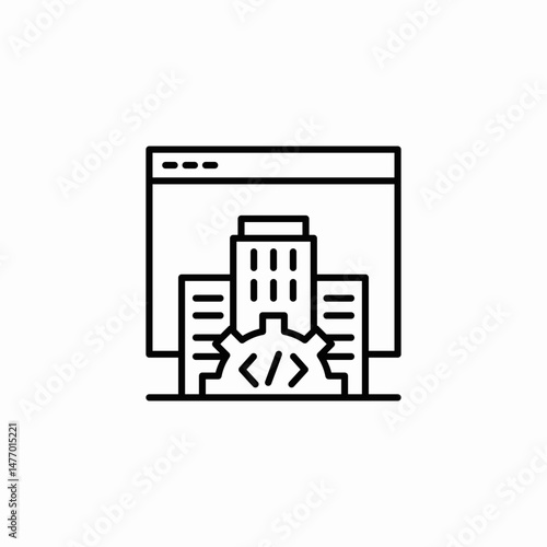 web development icon sign vector