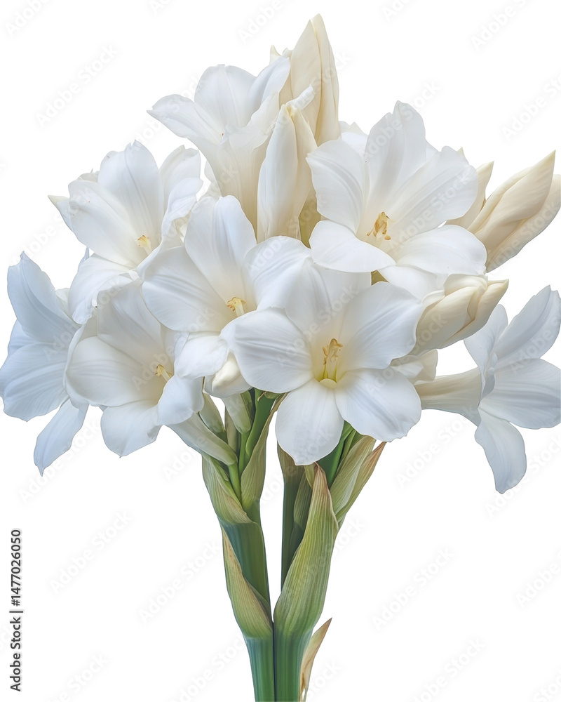 Isolated White Flowers Arrangement