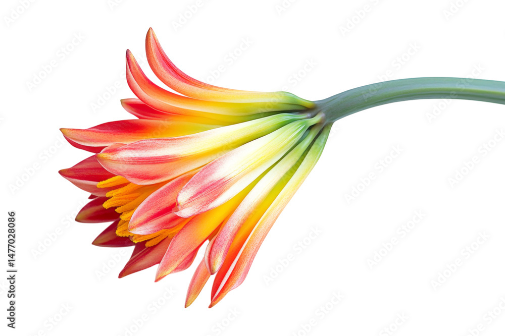 Naklejka premium Stunning Vibrant Flower in Full Bloom . Transparent background PNG