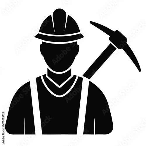 construction worker element isolated crowbar on white background