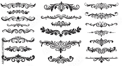 Elegant Ornamental Flourish Dividers Set