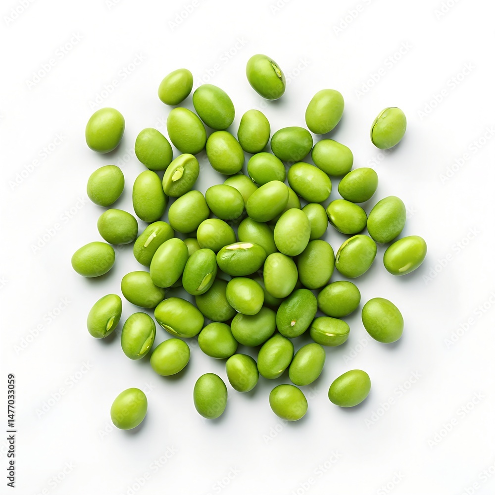 Fresh Green Peas in Open Pods Isolated on White Fresh Green Peas in Open Pods Isolated on White