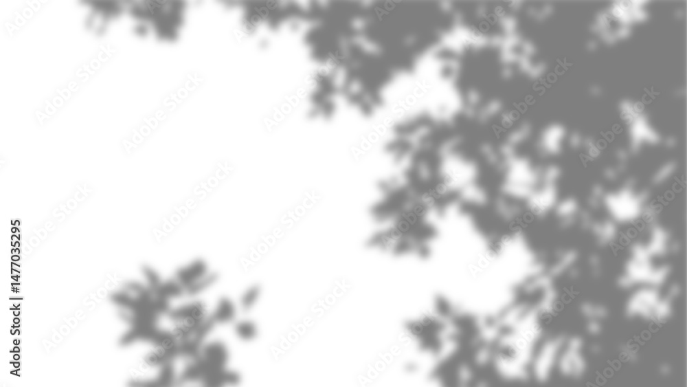 Obraz premium Realistic transparent shadow of tree branch with overlay effect