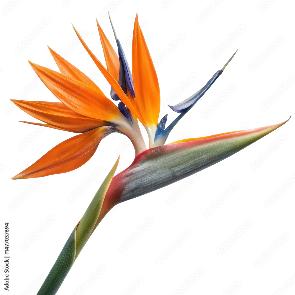 Obraz premium Vibrant tropical flower with unique shape and bright orange petals