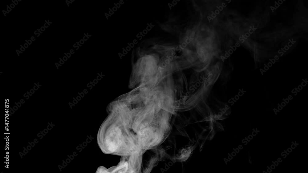 Realistic Dense Smoke Effect – Abstract Motion Mist Texture on Black Background Realistic Dense Smoke Effect – Abstract Motion Mist Texture on Black Background