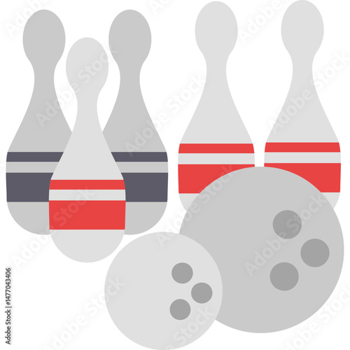 Bowling Skittles Icon � Ninepins, Ball, Indoor Game