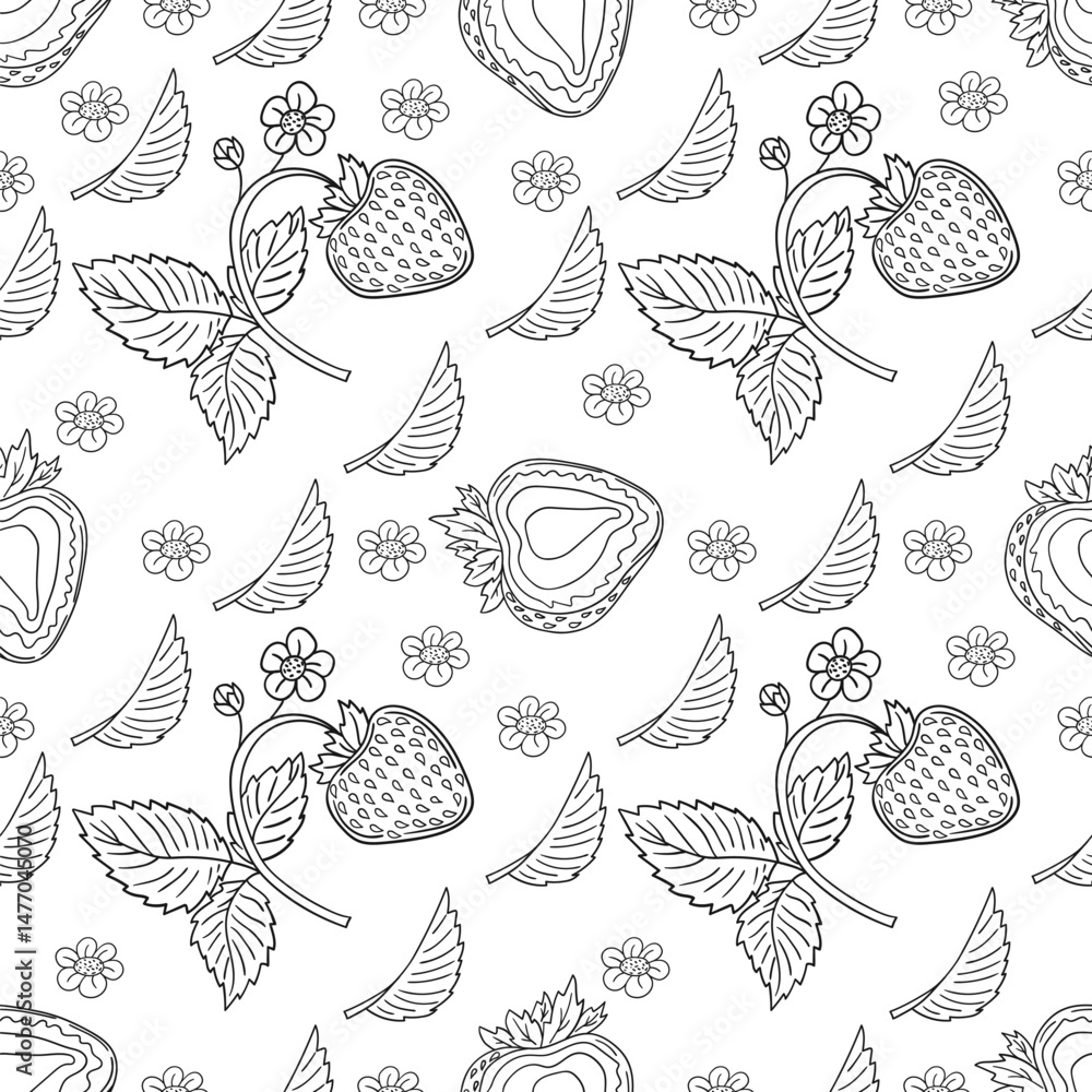 Pattern for textile or kitchen in hand draw style. Monochrome pattern Pattern for textile or kitchen in hand draw style. Monochrome pattern