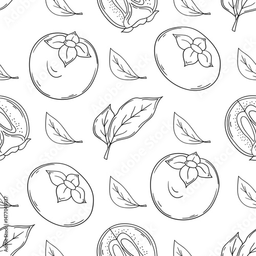 Pattern for textile or kitchen in hand draw style. Monochrome pattern