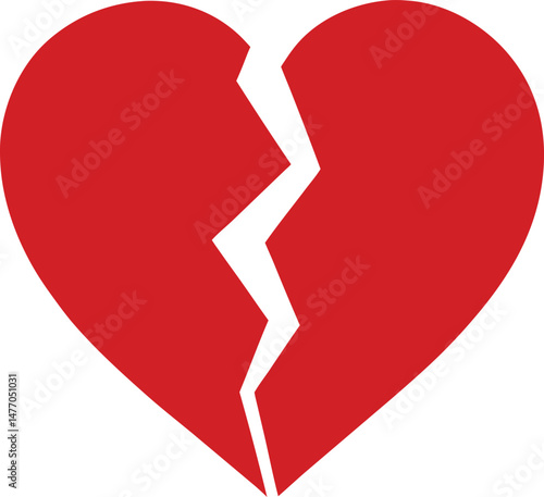 Broken heart icon