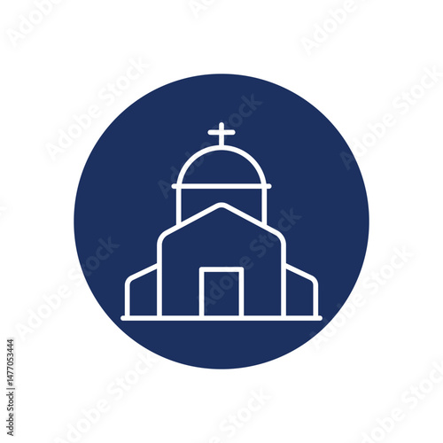 Church Icon Vector Stock Illustration