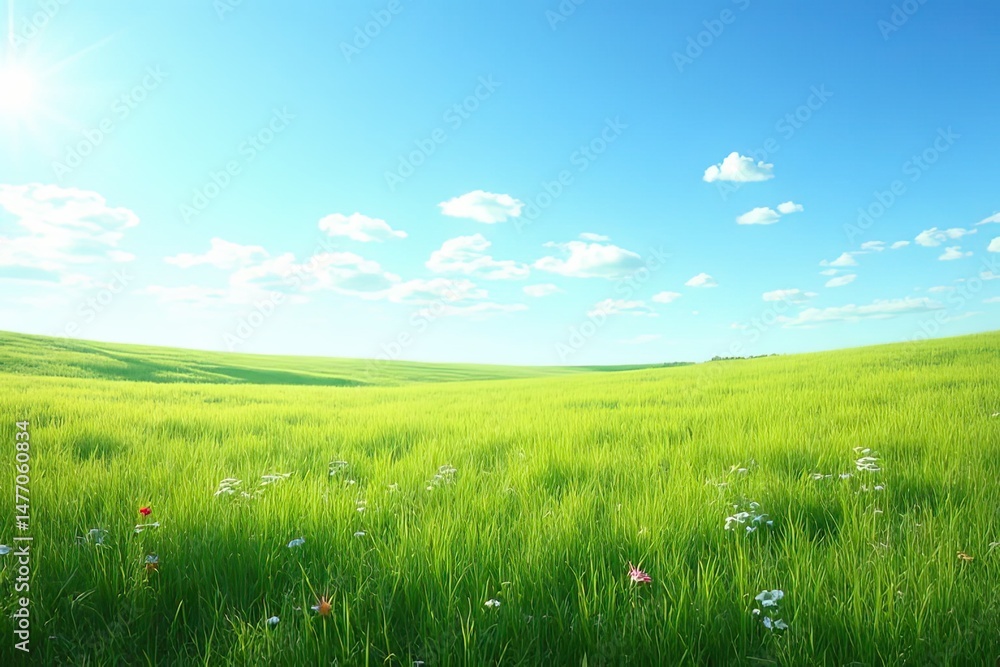 Fototapeta premium Meadow Blossoms in Full Sunlight