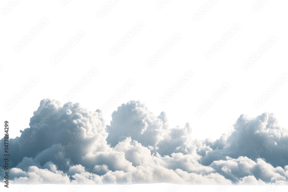 Stunning Fluffy Cloudscape . Transparent background PNG Stunning Fluffy Cloudscape . Transparent background PNG
