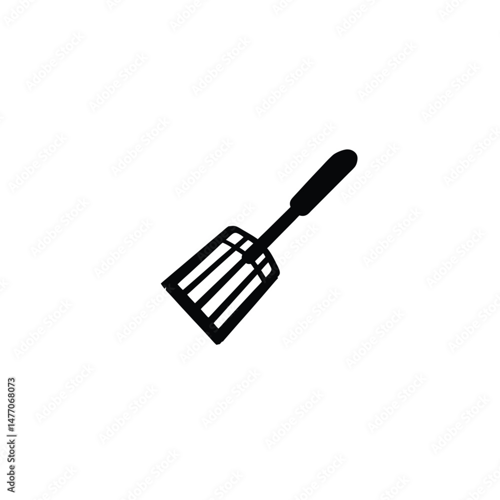 Spatula silhouette on white background Spatula silhouette on white background