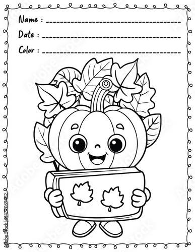 Cozy Autumn Coloring Pages For Kid and adult.  
High resolution (300 DPI), 
Ready to print on standard 8.5x11 inch paper With No Bleed, 
Black and White. 
Vector illustration AI, EPS, PNG, JPEG.
