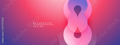 Abstract gradient background. Soft pinks, purples blend smoothly. Minimalist design features flowing shapes, creating modern aesthetic.