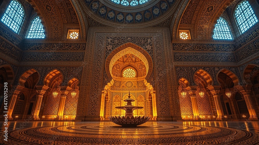 Obraz premium Traditional Mabkhara, Warm Lighting, Empty Space Design