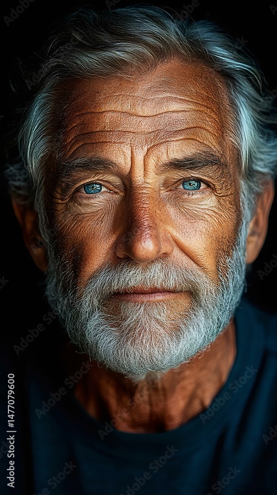 A close-up portrait of an elderly man with a distinguished beard, showing deep facial lines and vibrant blue eyes, conveying wisdom and experience. A close-up portrait of an elderly man with a distinguished beard, showing deep facial lines and vibrant blue eyes, conveying wisdom and experience.