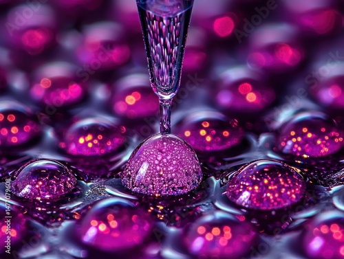 Liquid spheres, pipette drops