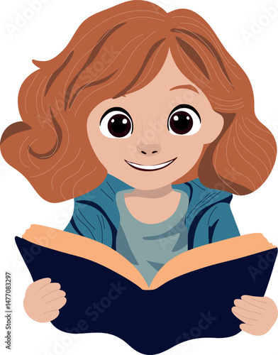 Girl reading a book
