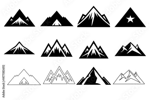 mountins silhouette icon symbol illustration