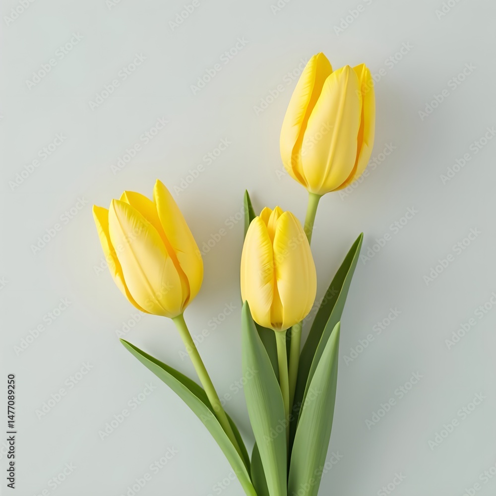 Yellow Tulips: A Dance of Weightless Grace Yellow Tulips: A Dance of Weightless Grace