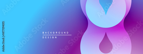 Abstract gradient background. Purple, blue hues blend smoothly. Modern design element, minimalist aesthetic. Soft shapes create visual interest.