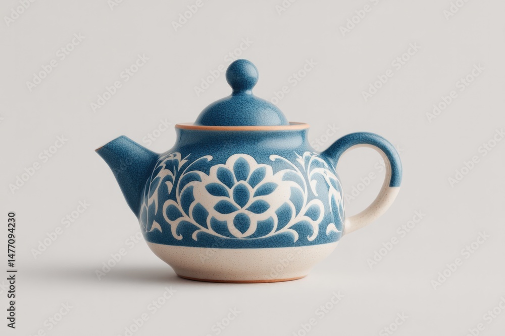 isolated traditional uzbekistani teapot on plain white background creates minimalist aesthetic isolated traditional uzbekistani teapot on plain white background creates minimalist aesthetic