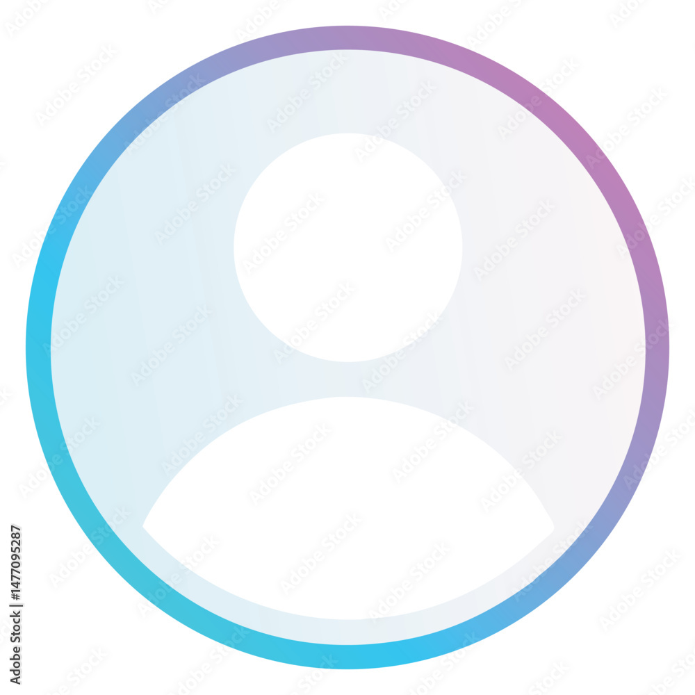 Modern Gradient Circle User Profile Icon Placeholder Modern Gradient Circle User Profile Icon Placeholder