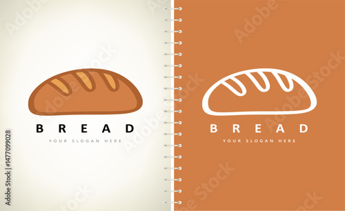 Bread logo vector. Bakery design