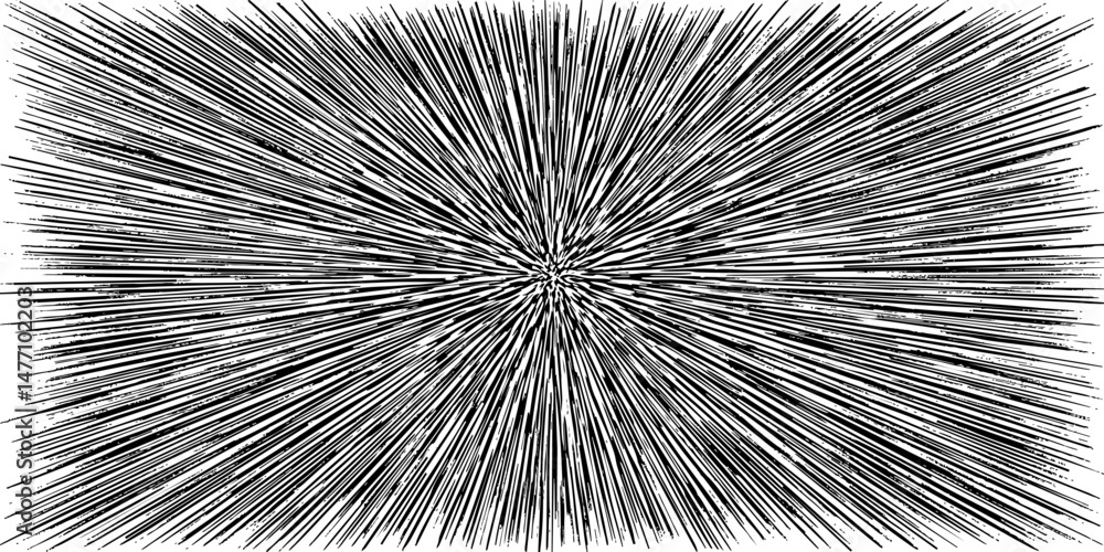 Obraz premium Cartoon halftone line. Comic lines. Concentrated frames. Superhero hero. Anime focus isolated on white background. Radial pattern. Accent attention. Action hd