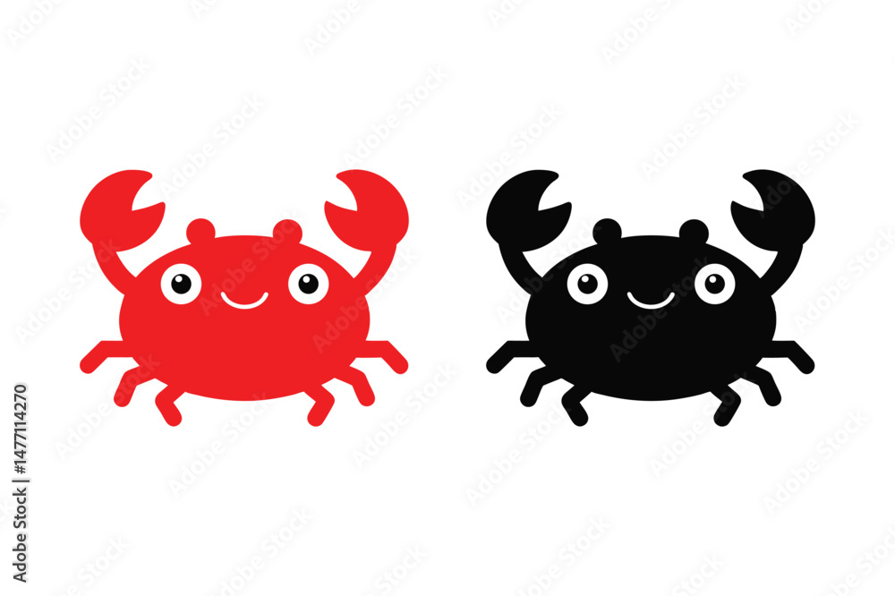 Adorable Cartoon Crabs Red and Black Crab Illustrations, Perfect for Children's Books, Websites, and More! Download High-Quality Vector Graphics Now! Adorable Cartoon Crabs Red and Black Crab Illustrations, Perfect for Children's Books, Websites, and More! Download High-Quality Vector Graphics Now!
