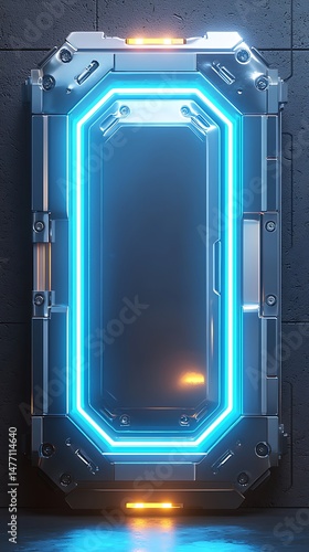 Holographic interface circular light ring high resolution picture