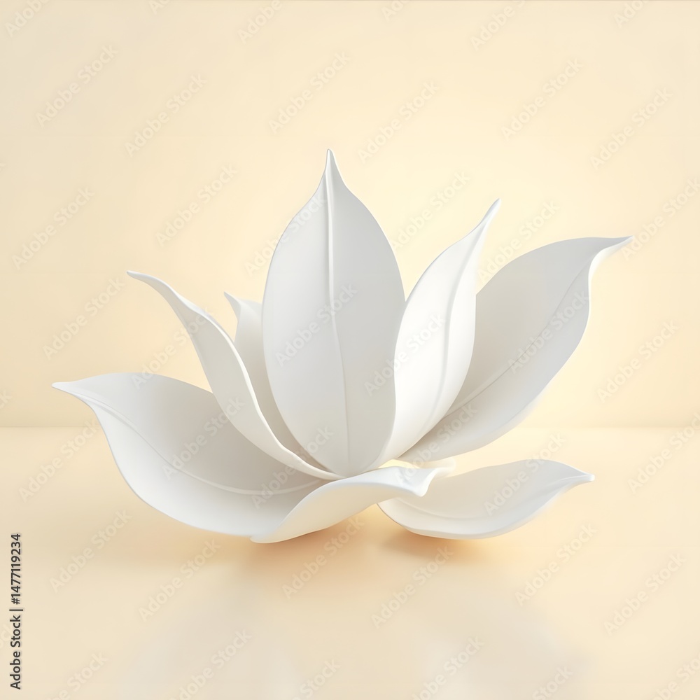 Fototapeta premium Graceful White Petals Dancing in Surreal Suspension