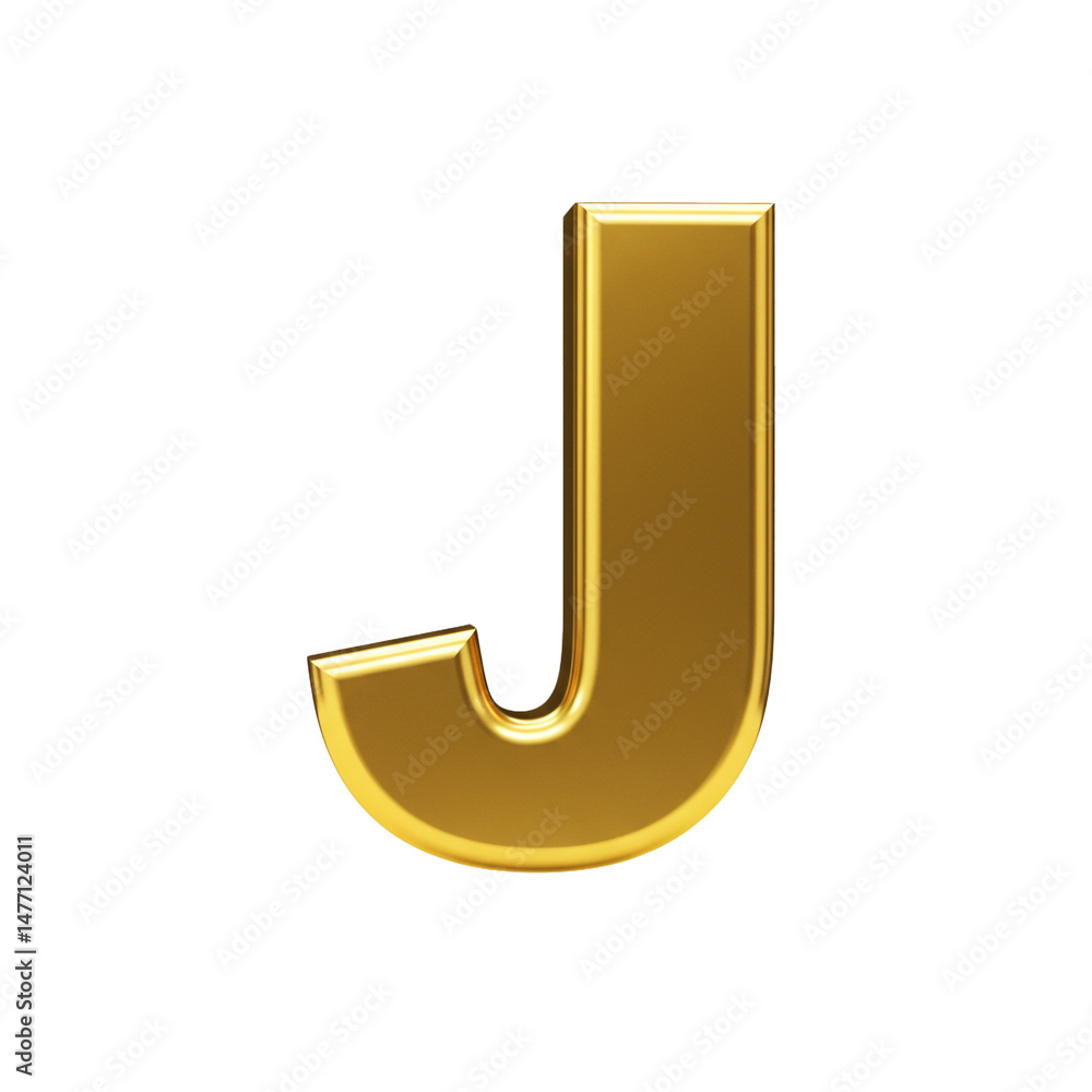 Golden Letter J Isolated on White Backdrop for Decorative Purposes Golden Letter J Isolated on White Backdrop for Decorative Purposes